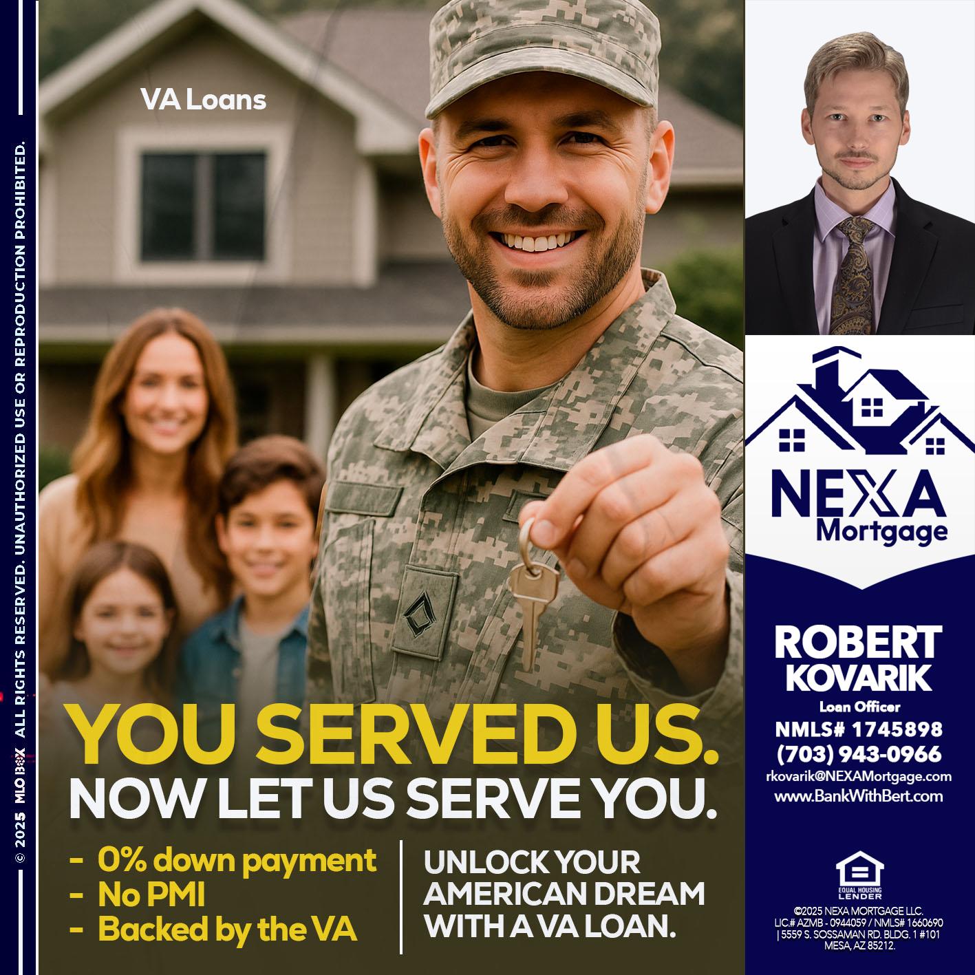 YOU DESERVED - Robert Kovarik -Mortgage Loan Originator