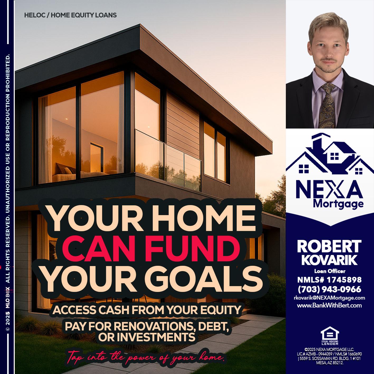 HELOC - Robert Kovarik -Mortgage Loan Originator