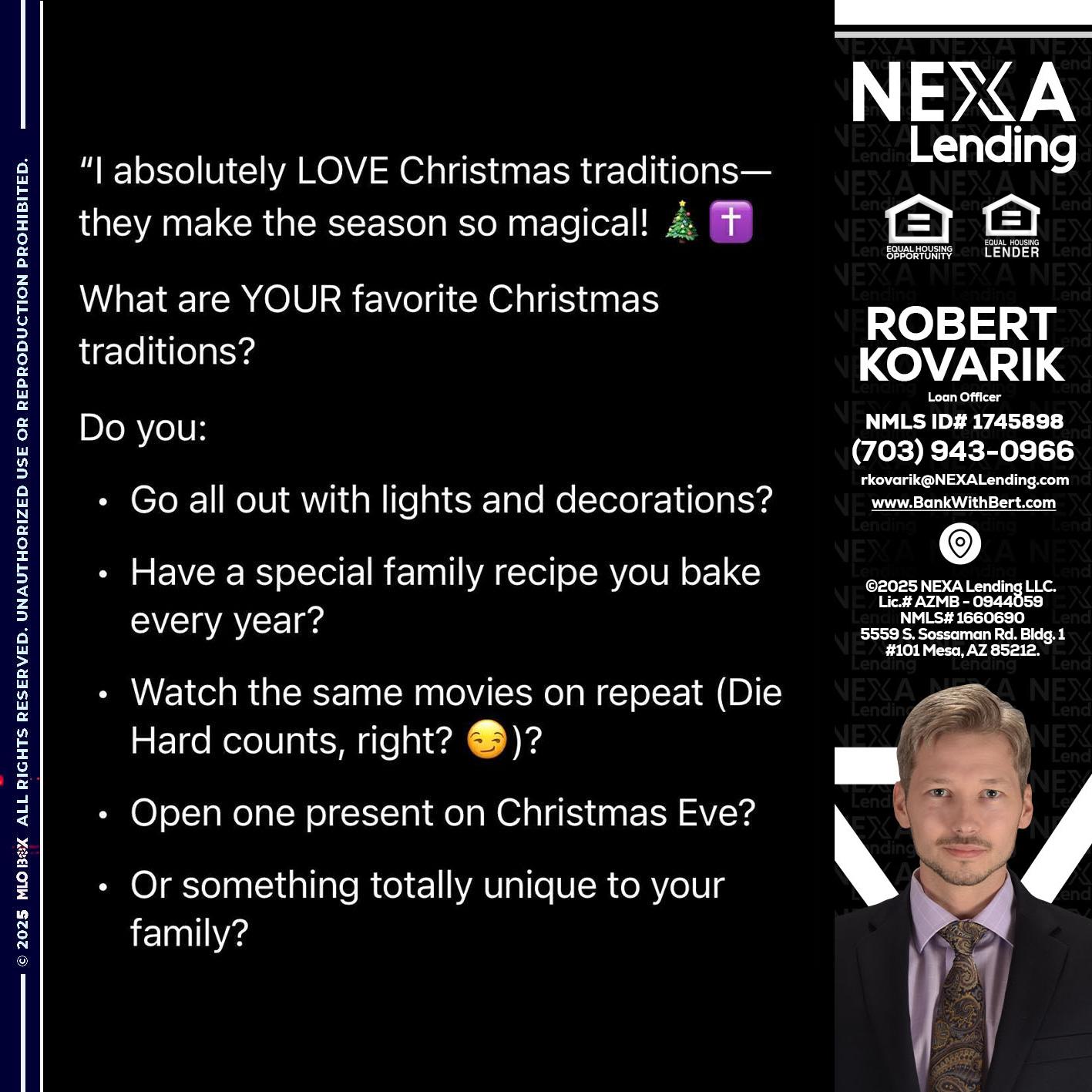 I love christmas - Robert Kovarik -Mortgage Loan Originator
