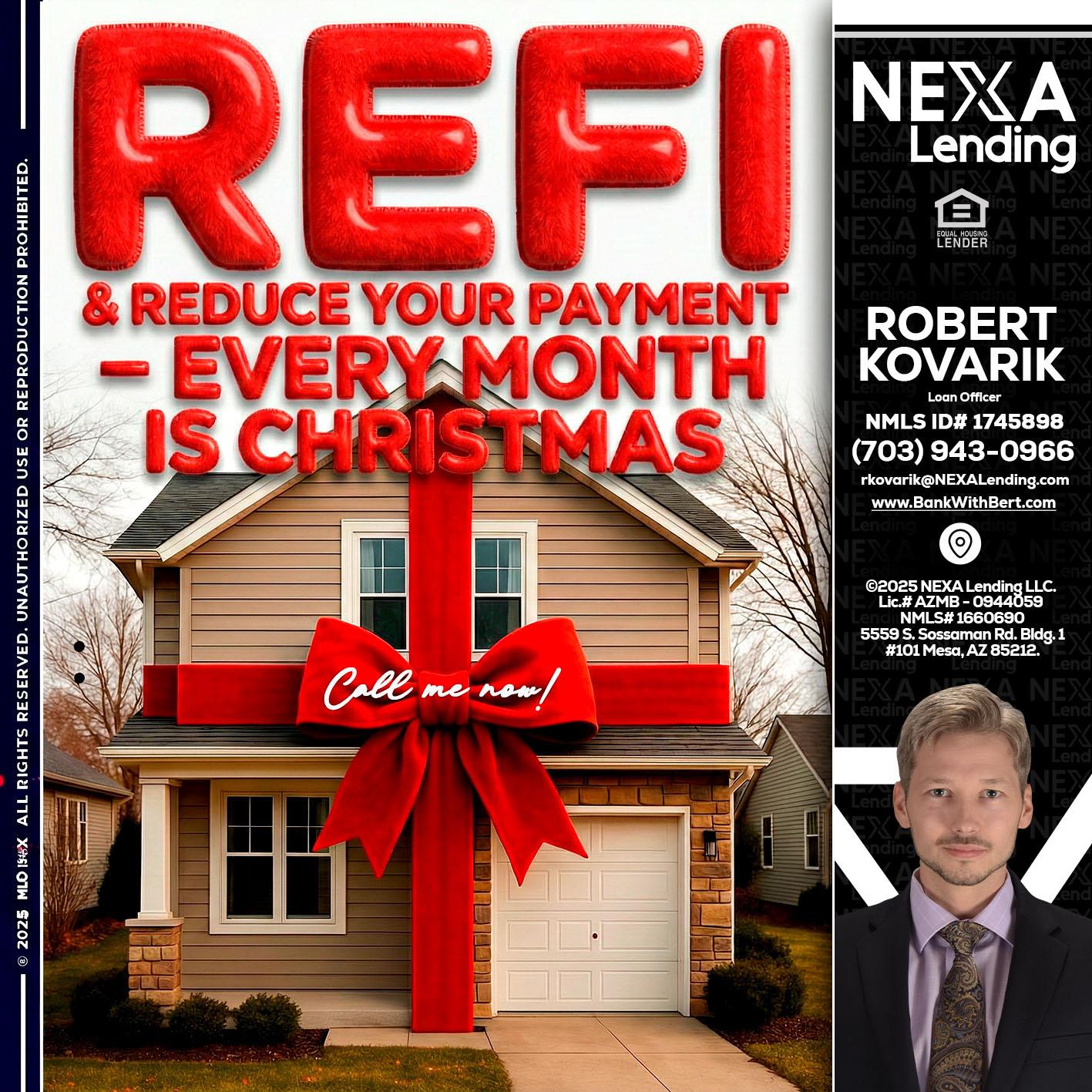 REFI - Robert Kovarik -Mortgage Loan Originator