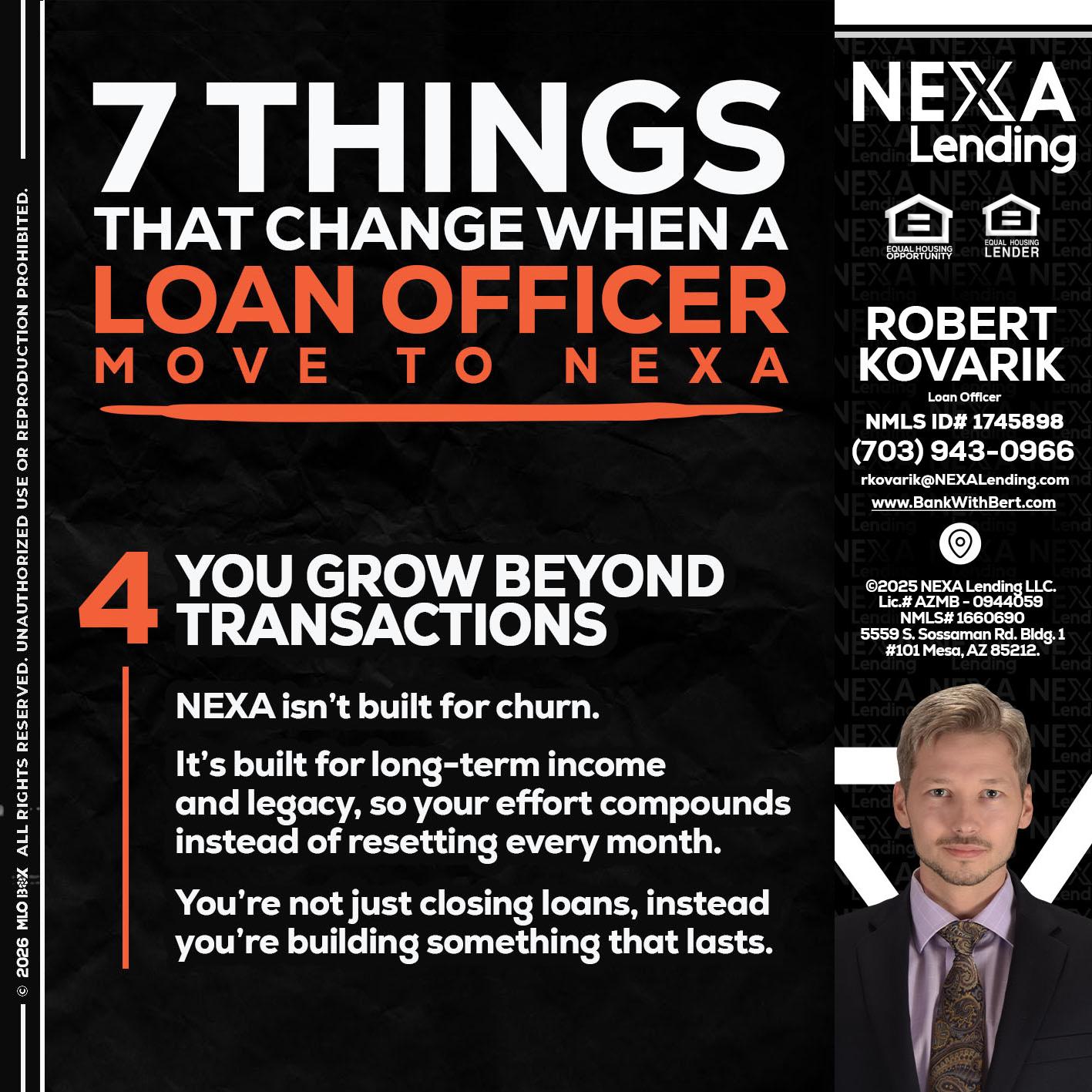 7 THINGS (4) - Robert Kovarik -Mortgage Loan Originator