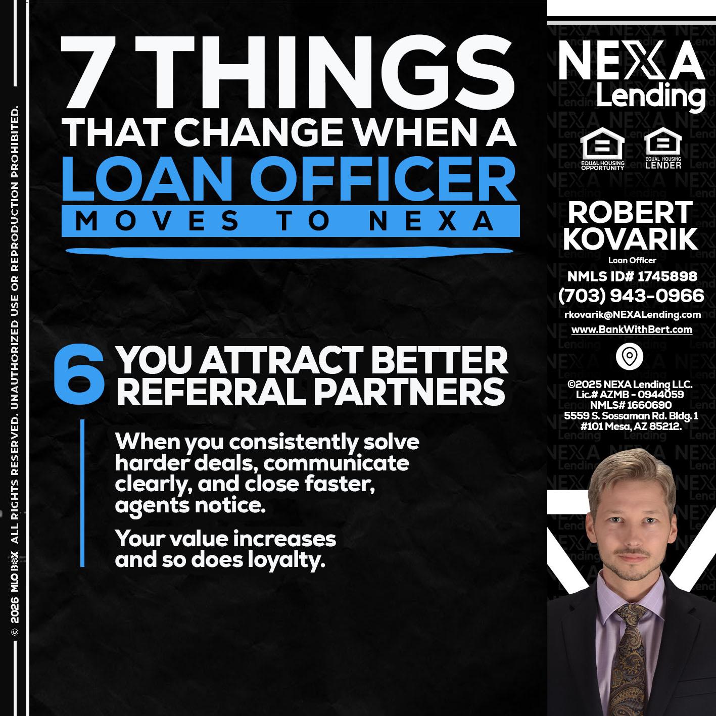 7 THINGS (6) - Robert Kovarik -Mortgage Loan Originator