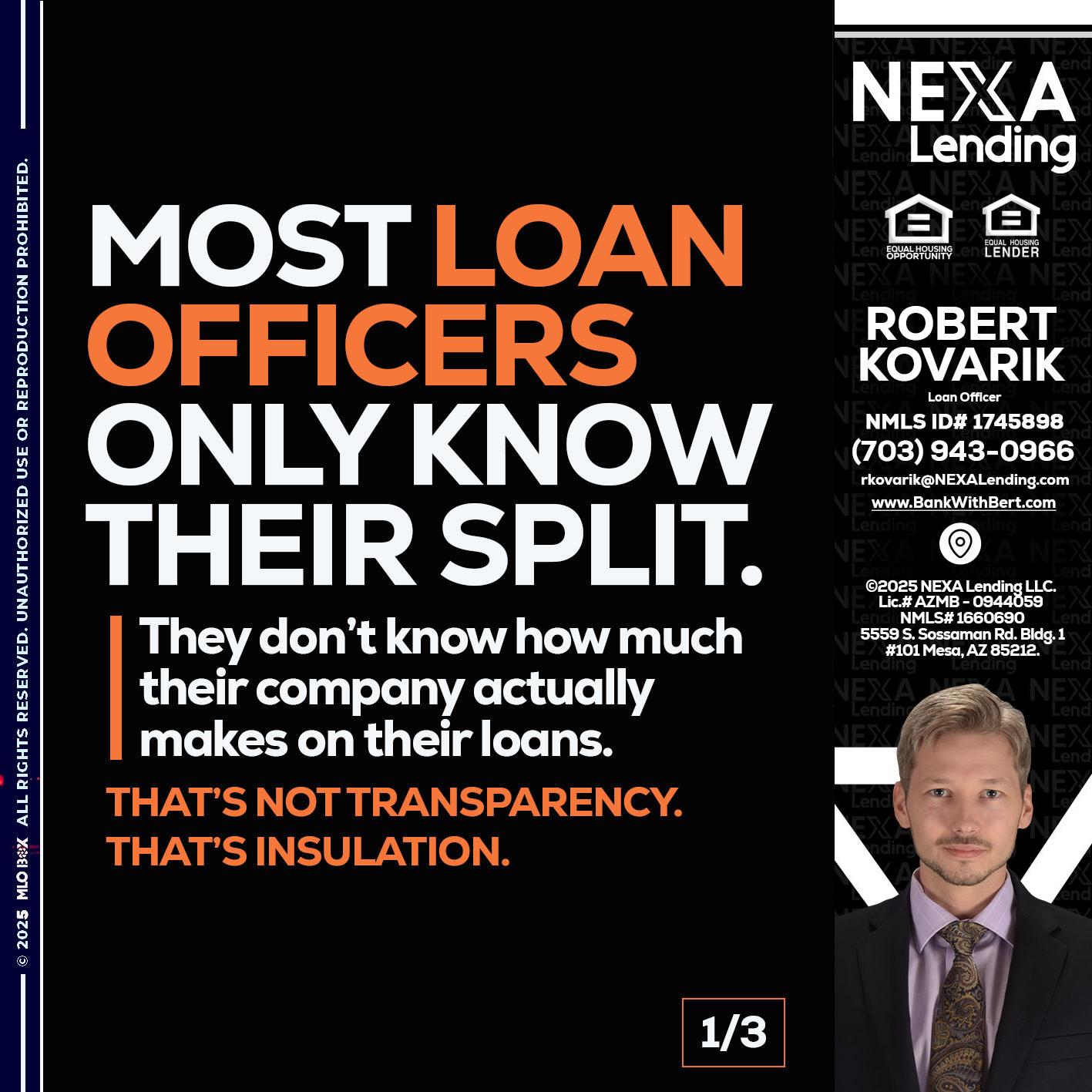 1 OF 3 - Robert Kovarik -Mortgage Loan Originator