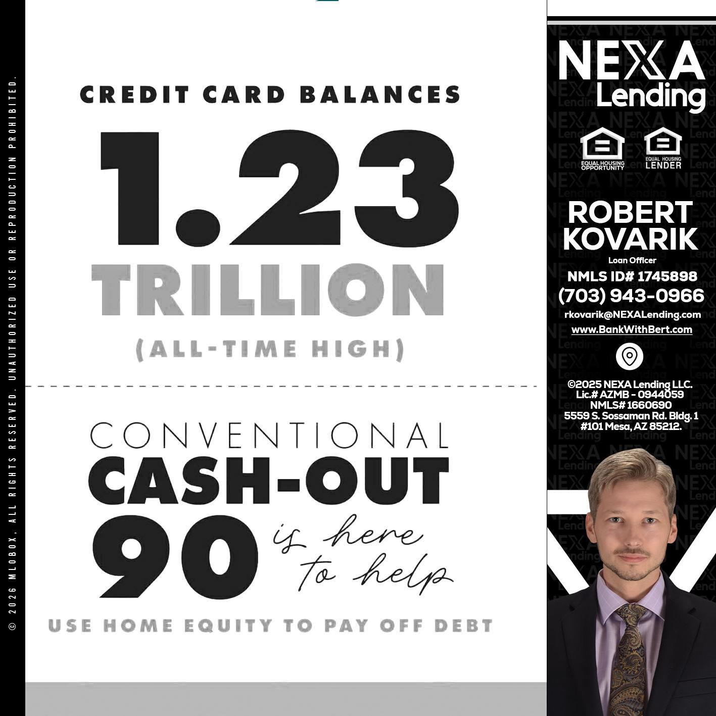 CREDIT CARD BALANCE - Robert Kovarik -Mortgage Loan Originator
