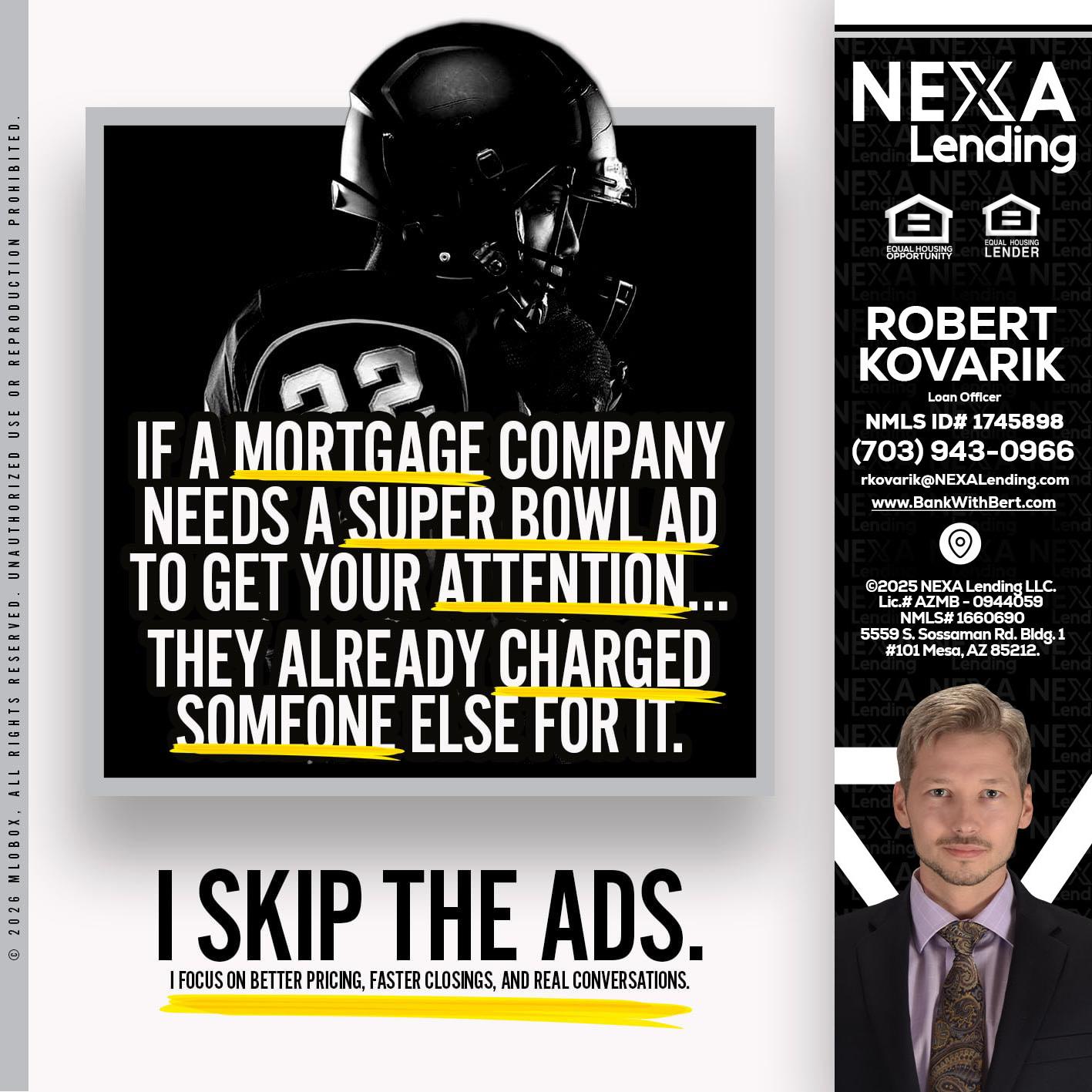 if a mortgage ad - Robert Kovarik -Mortgage Loan Originator
