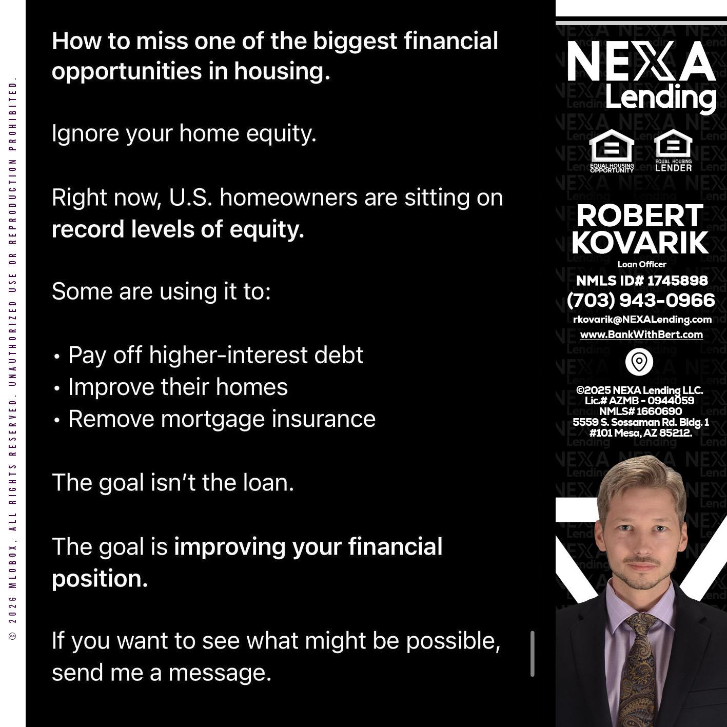 how to miss - Robert Kovarik -Mortgage Loan Originator