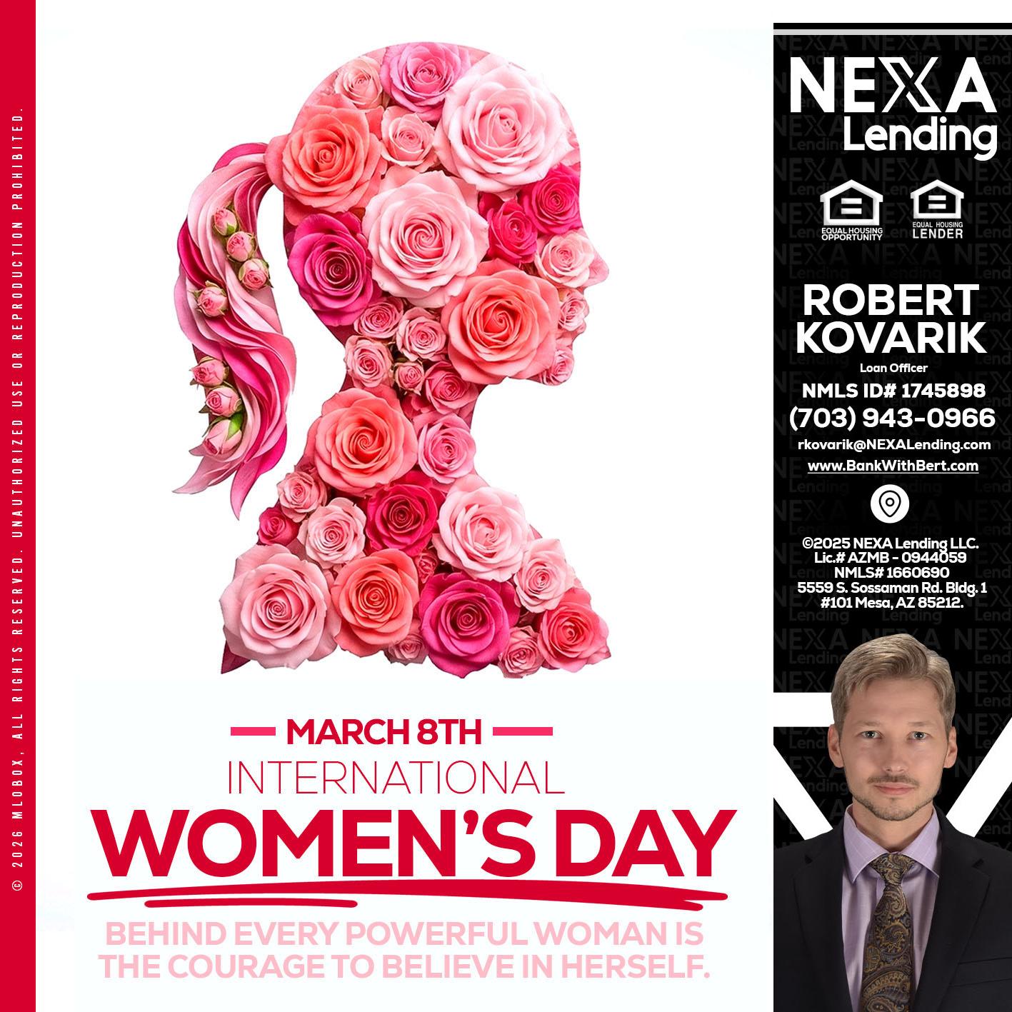 MARCH 8TH - Robert Kovarik -Mortgage Loan Originator