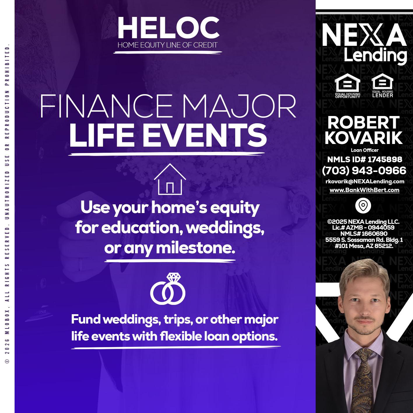 HELOC - Robert Kovarik -Mortgage Loan Originator