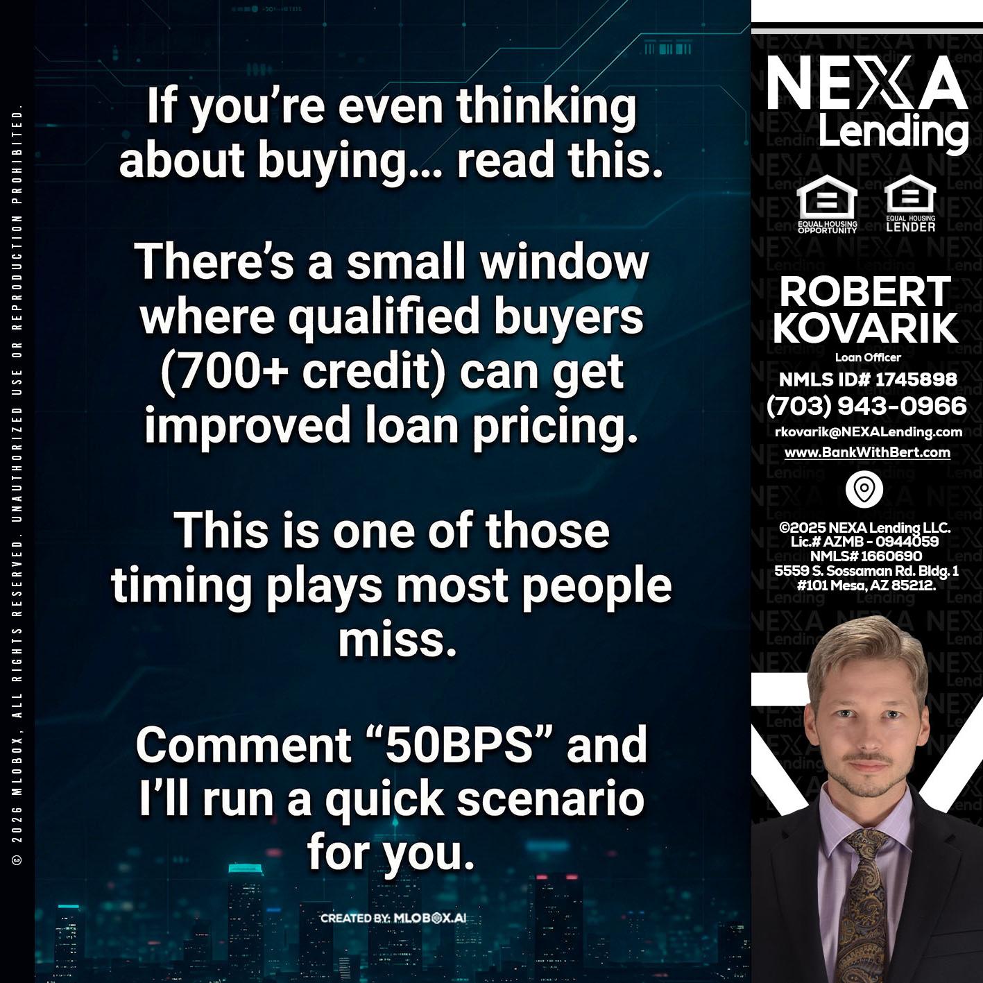 IF YOU EVER - Robert Kovarik -Mortgage Loan Originator