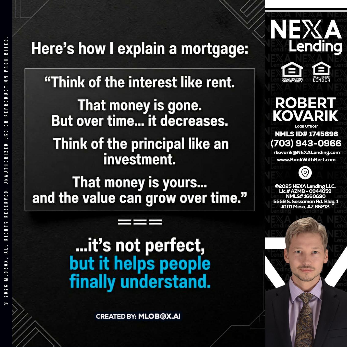 HERES NOW - Robert Kovarik -Mortgage Loan Originator