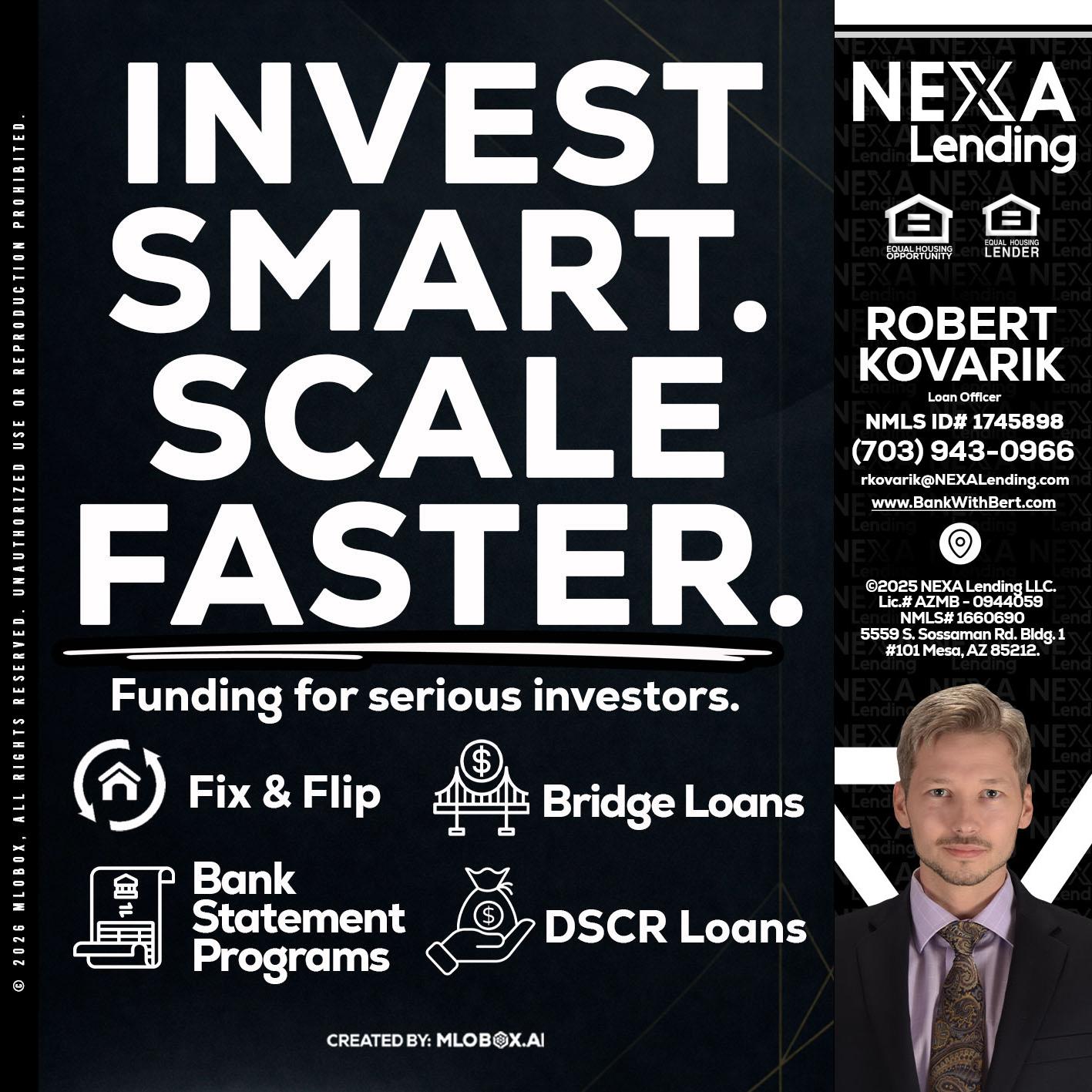 INVEST SMART - Robert Kovarik -Mortgage Loan Originator