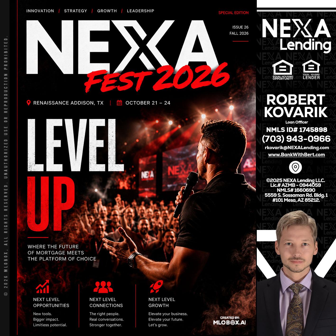 NEXA FEST 2026 - Robert Kovarik -Mortgage Loan Originator