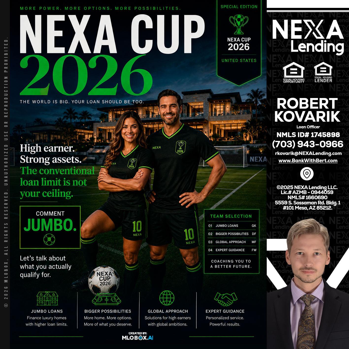 NEXA CUP 2026 - Robert Kovarik -Mortgage Loan Originator