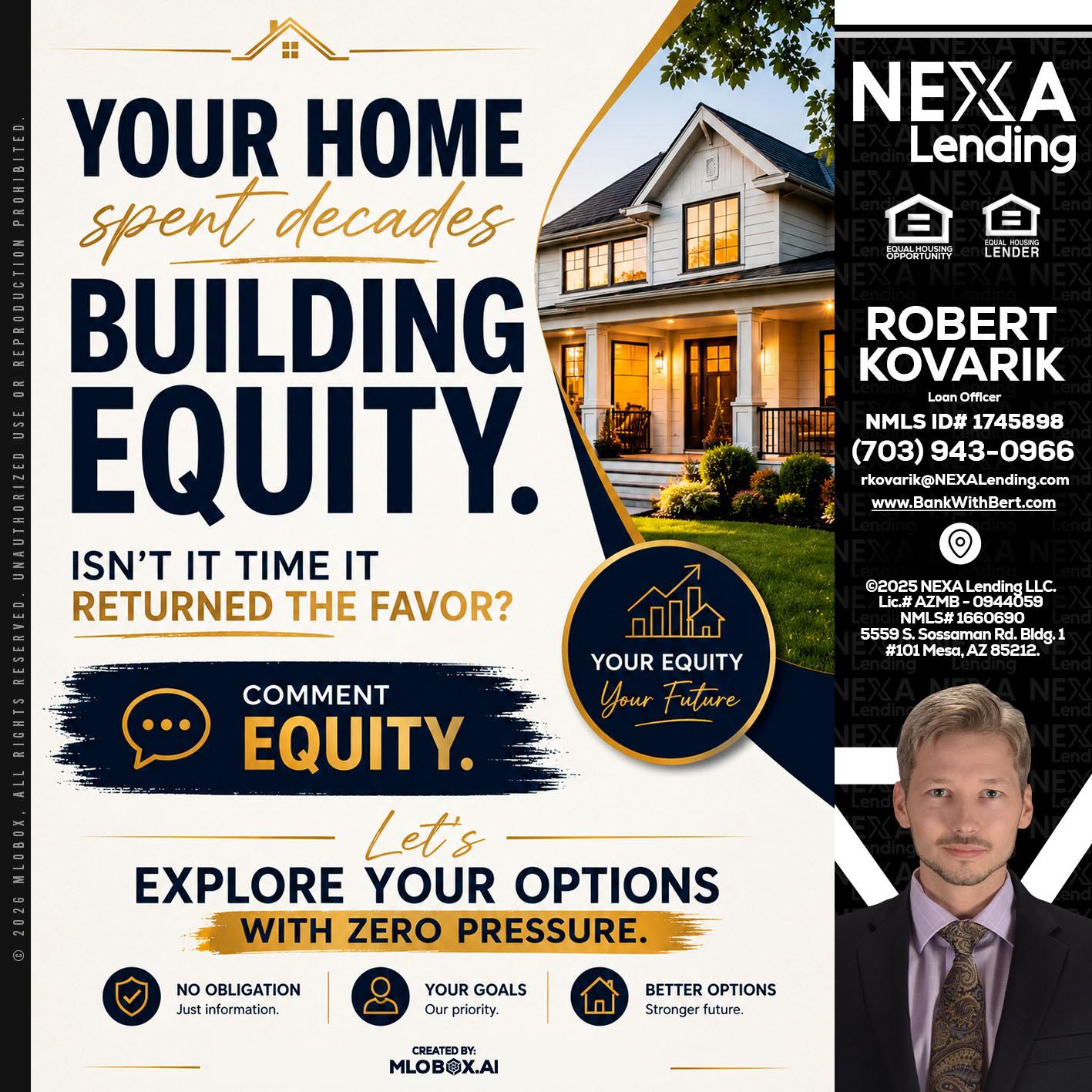 building equity - Robert Kovarik -Mortgage Loan Originator