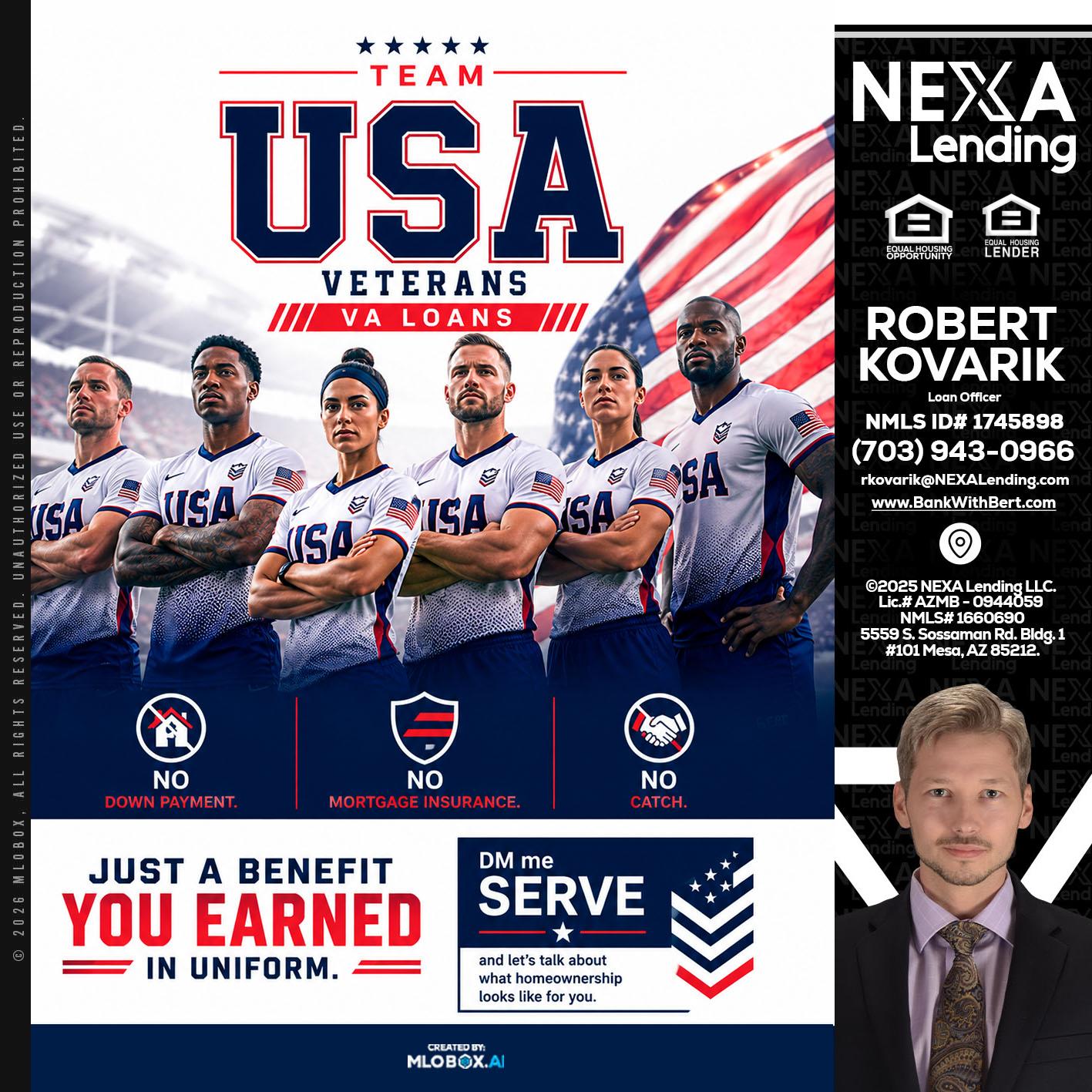 USA TEAM - Robert Kovarik -Mortgage Loan Originator