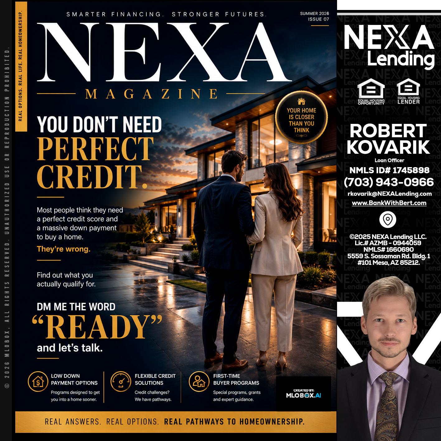 NEXA MAGAZINE - Robert Kovarik -Mortgage Loan Originator