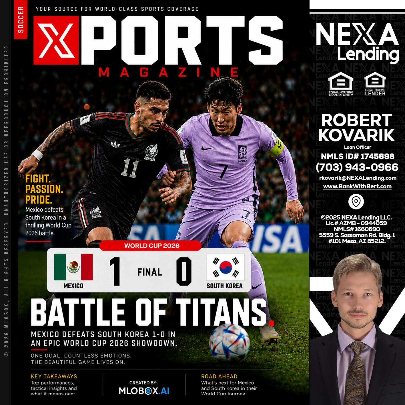 XPORTS MAGAZINE - Robert Kovarik -Mortgage Loan Originator