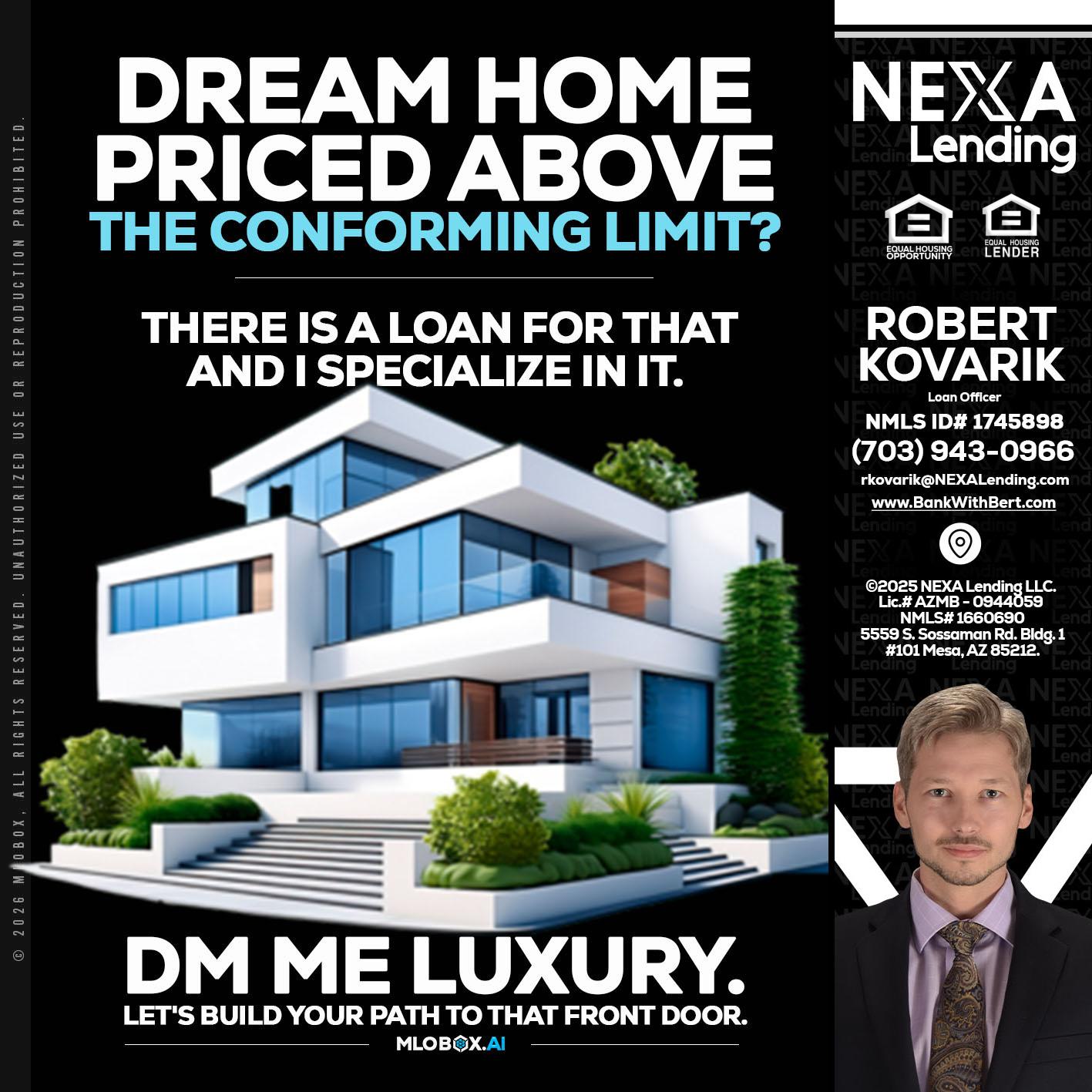 DREAM HOME - Robert Kovarik -Mortgage Loan Originator