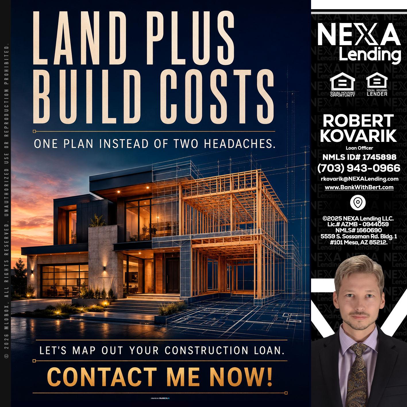 LAND PLUS - Robert Kovarik -Mortgage Loan Originator