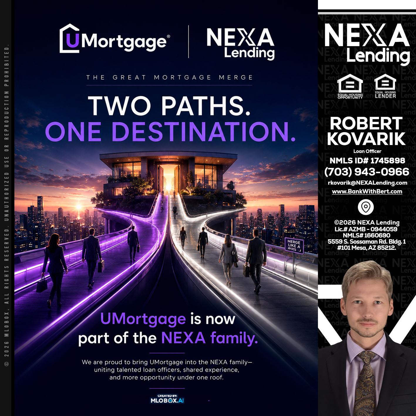two path - Robert Kovarik -Mortgage Loan Originator